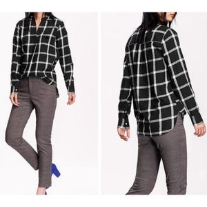 Old Navy Classic Plaid Long Sleeve Flannel Tunic
